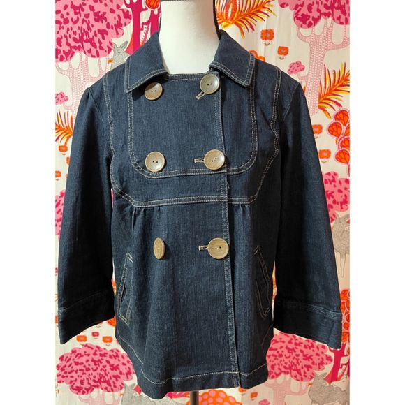 Denim crop jacket by Sonoma. EUC. Size M. - Picture 1 of 7